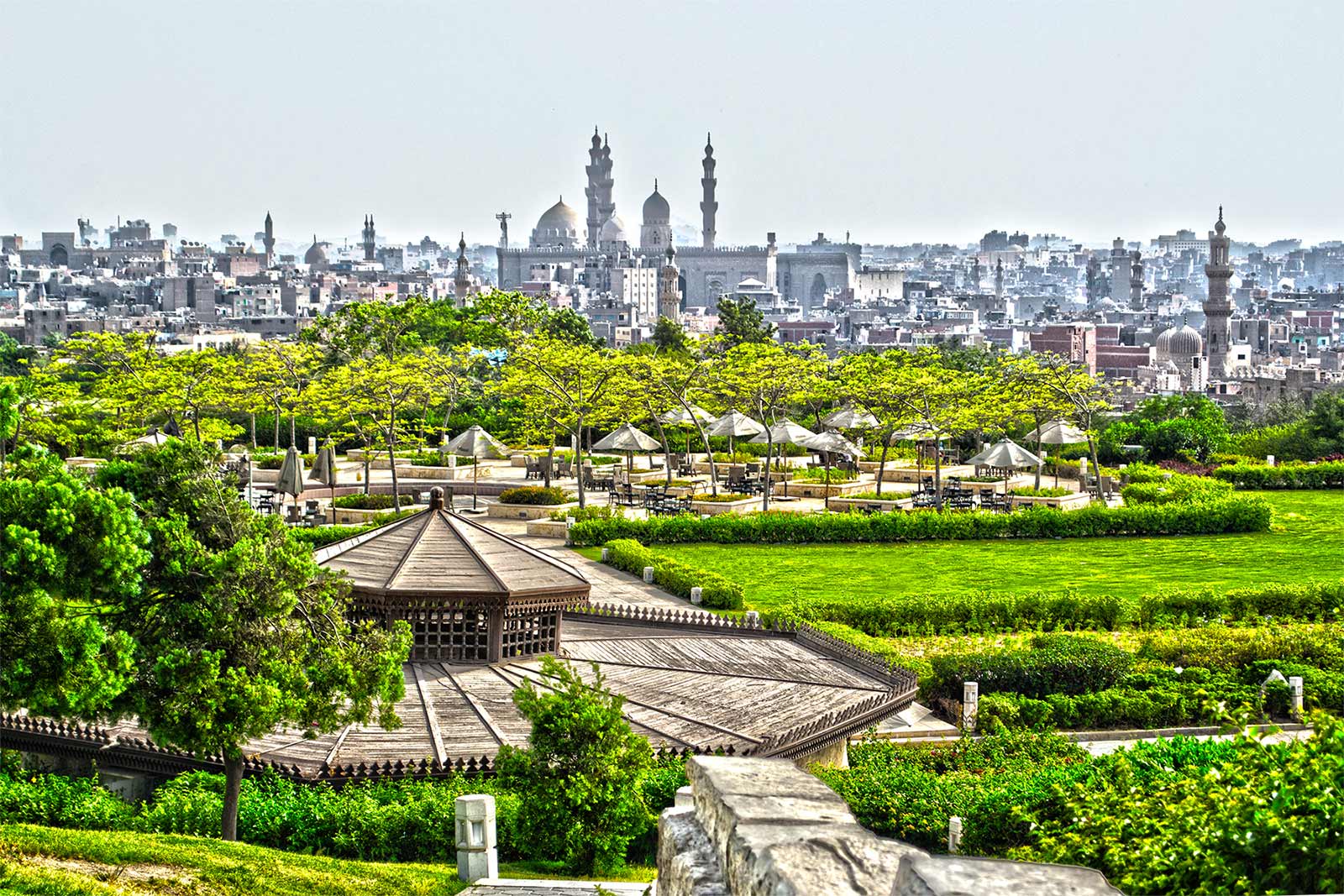 موقع حديقة الأزهر القاهرة